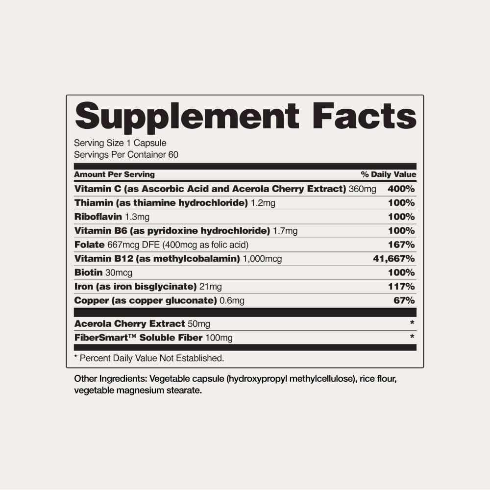 Constructeur de fer avec des vitamines B et C qui renforcent l'absorption Facts Image