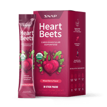 Paquets de bâtonnets de betteraves en forme de cœur